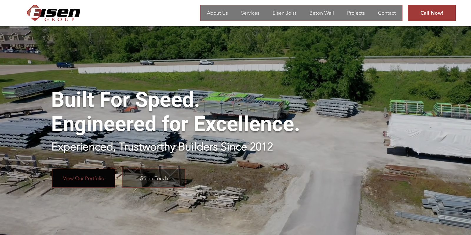 Eisen Group website homepage